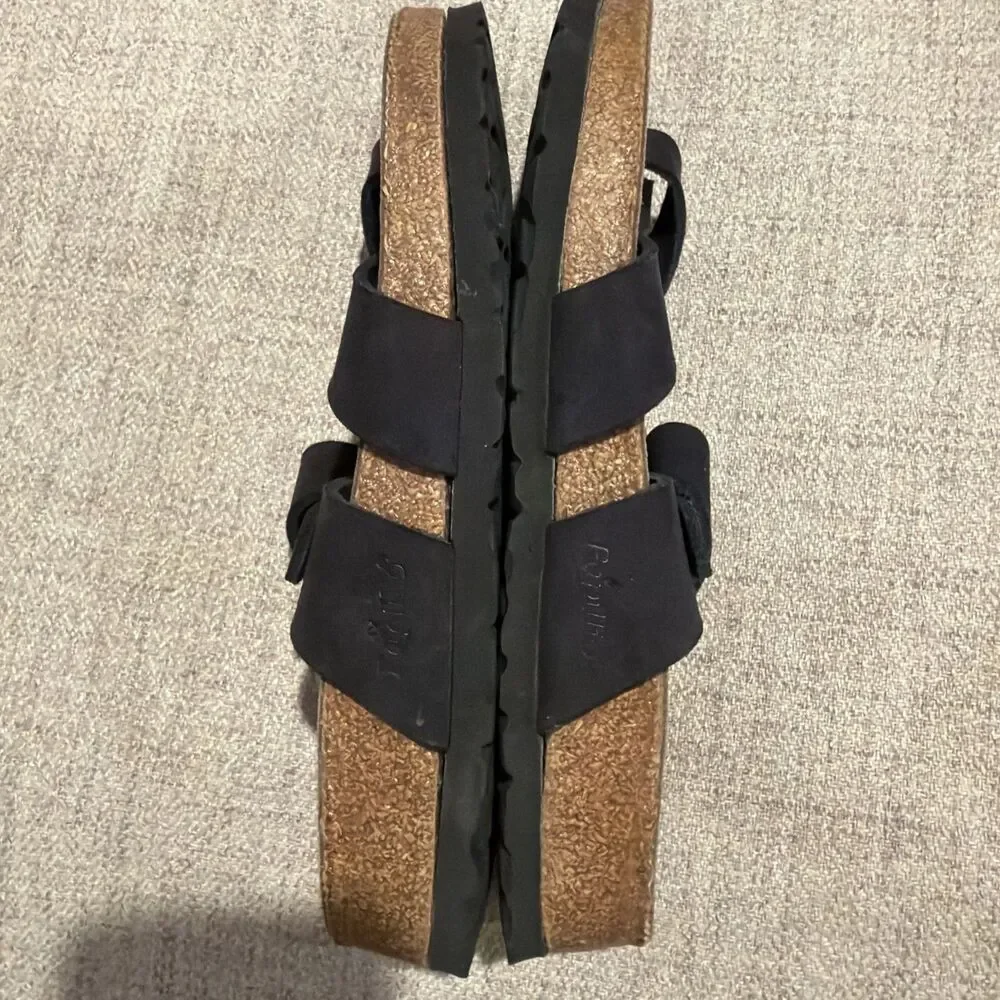 Birkenstock Papillio Black Strappy Cross Toe Loop Sandals Womens 36 US 5-5.5